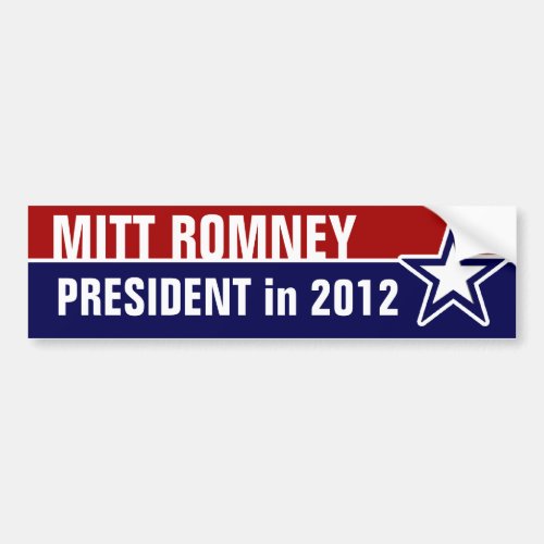 Mitt Romney in 2012 Bumper Sticker