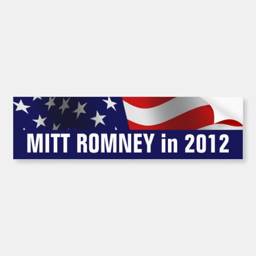 Mitt Romney in 2012 Bumper Sticker