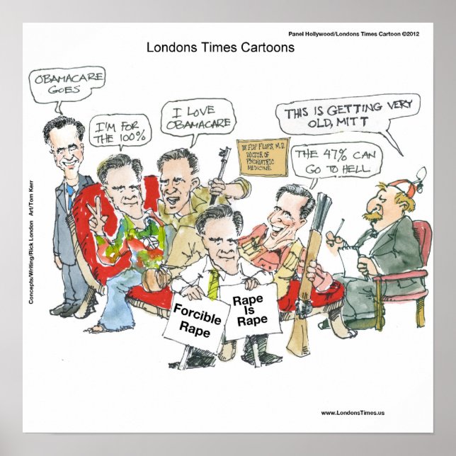 Mitt Romney In Therapy Funny Poster (Front)