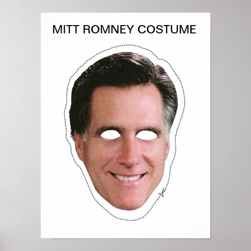 Mitt Romney Mask Poster