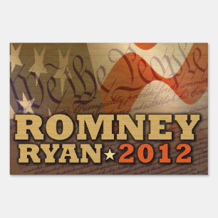 Mitt Romney Paul Ryan 2012 America Yard Sign