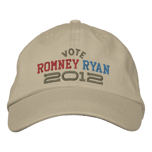 Mitt Romney Paul Ryan 2012 Embroidered Baseball Hat (Front)
