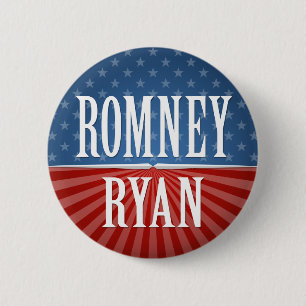 Mitt Romney Paul Ryan 2012 Pinback Button
