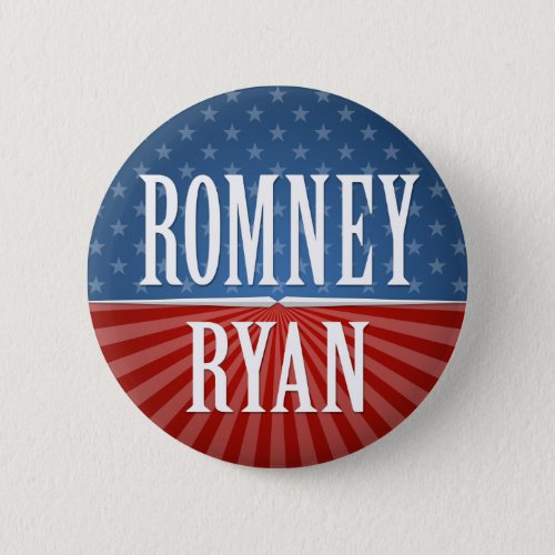 Mitt Romney Paul Ryan 2012 Pinback Button