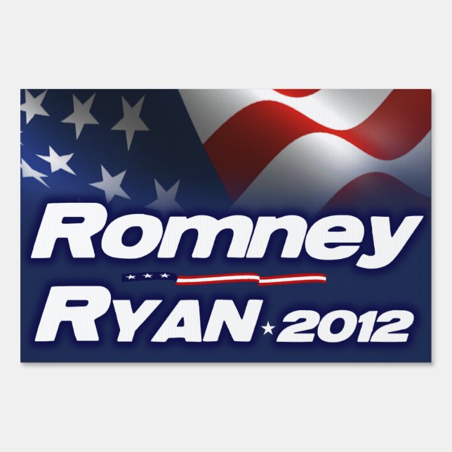 Mitt Romney Paul Ryan 2012 Sign (Back)