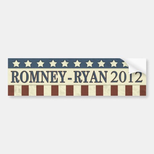 Mitt Romney Paul Ryan in 2012 Bumper Sticker
