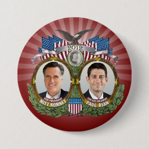 Mitt Romney Paul Ryan Photo Button