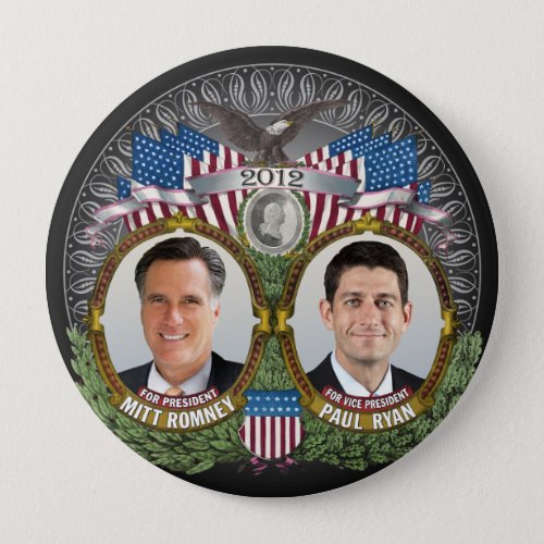 Mitt Romney Paul Ryan Photo Button
