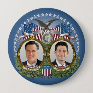 Mitt Romney Paul Ryan Photo Button