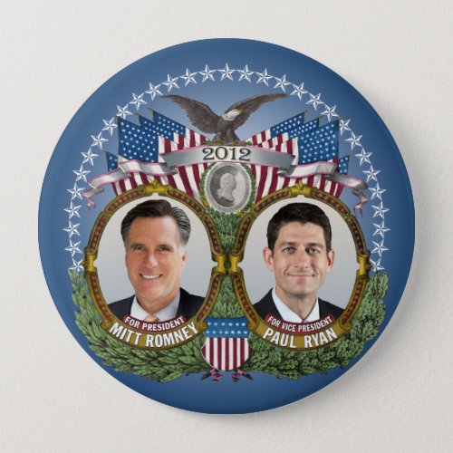 Mitt Romney Paul Ryan Photo Button