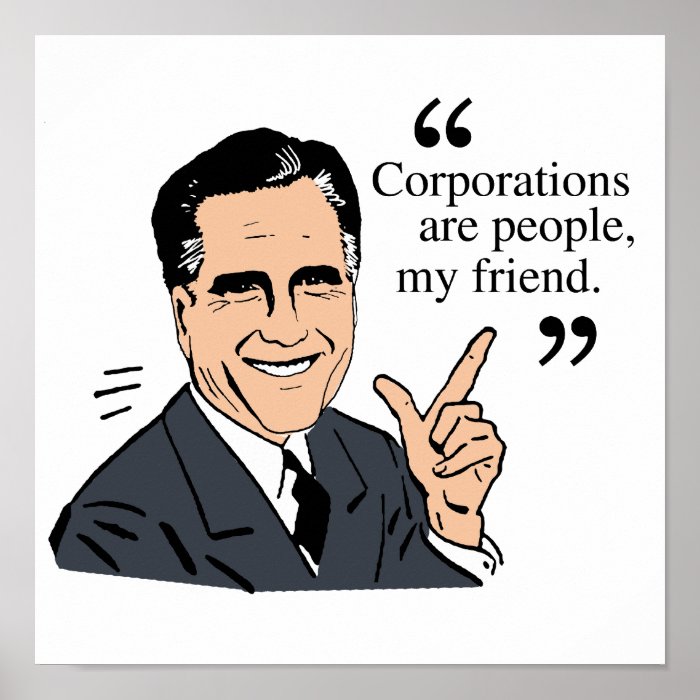 Mitt Romney Quotes color Poster