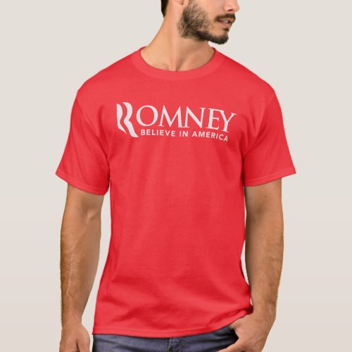 Mitt Romney R Logo Believe In America 2012 T_Shirt