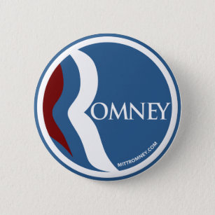 Mitt Romney "R" Logo Circle (Blue) Button