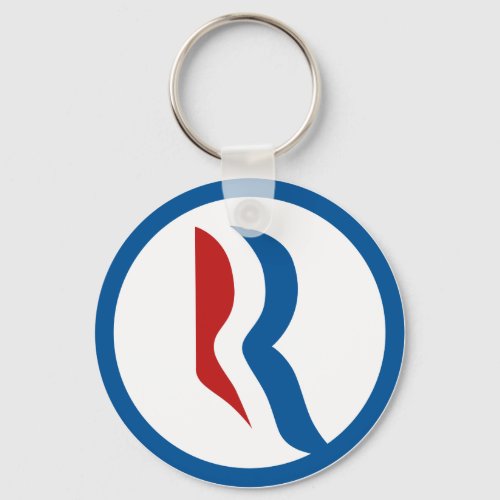 Mitt Romney R Logo Keychain