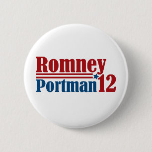 Mitt Romney Rob Portman 2012 Button