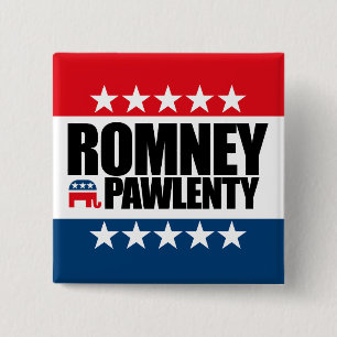 Mitt Romney Tim Pawlenty 2012 Button