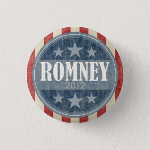 Mitt Romney  - vintage stars and stripes Button