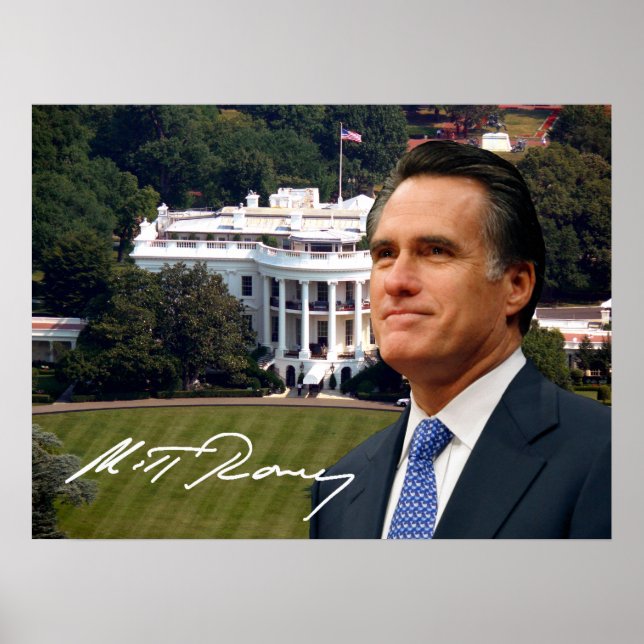 Mitt Romney & White House Poster (Front)