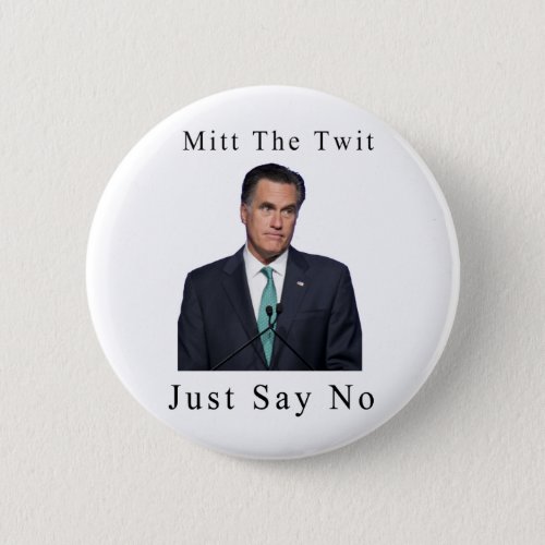 Mitt The Twit Pinback Button