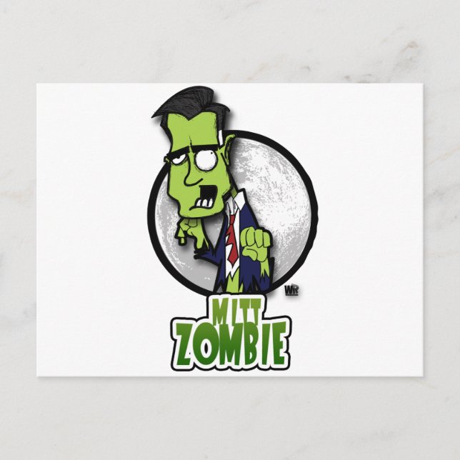 Mitt Zombie Postcard (Front)