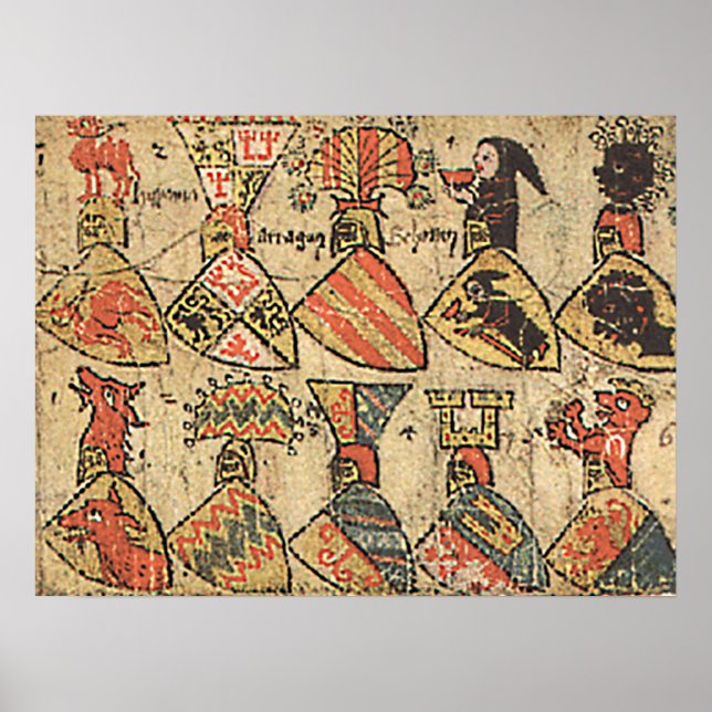 Mittelalterliche Wappen Poster (Front)