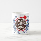 Red Speckled aluminum coffee Mug hot cocoa & fuzzy socks saying