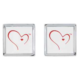 Mittens for Detroit Heart Logo Square Cufflinks