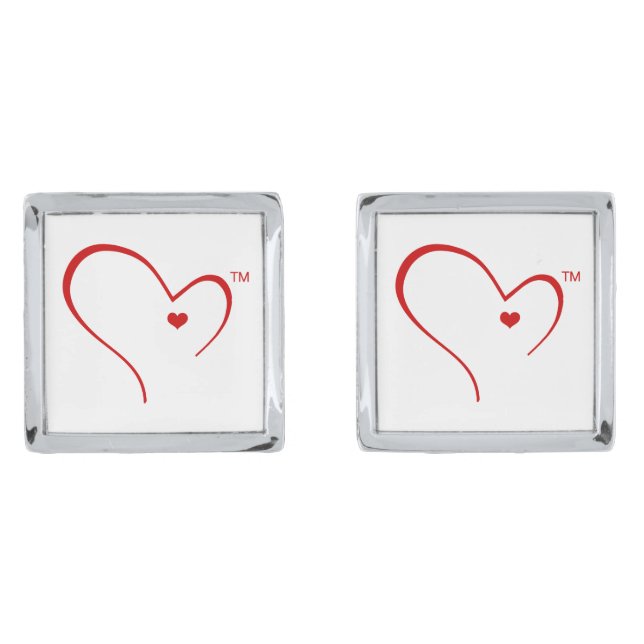 Mittens for Detroit Heart Logo Square Cufflinks (Front)