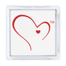 Mittens for Detroit Heart Logo Square Lapel Pin