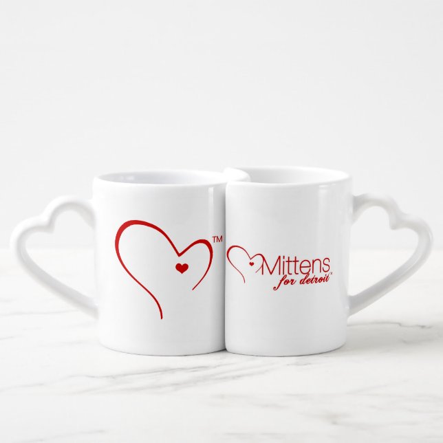 Mittens for Detroit Lovers' Coffee Mug Set (Front Nesting)