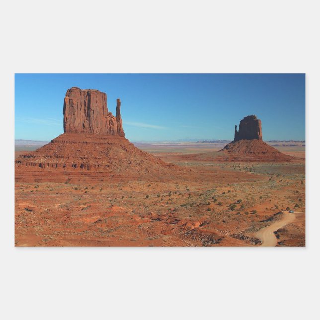 Mittens in Death Valley Rectangle Stickers (Front)