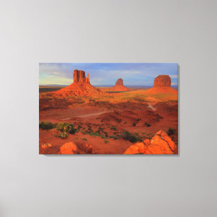 Mittens, Monument valley, AZ Canvas Print