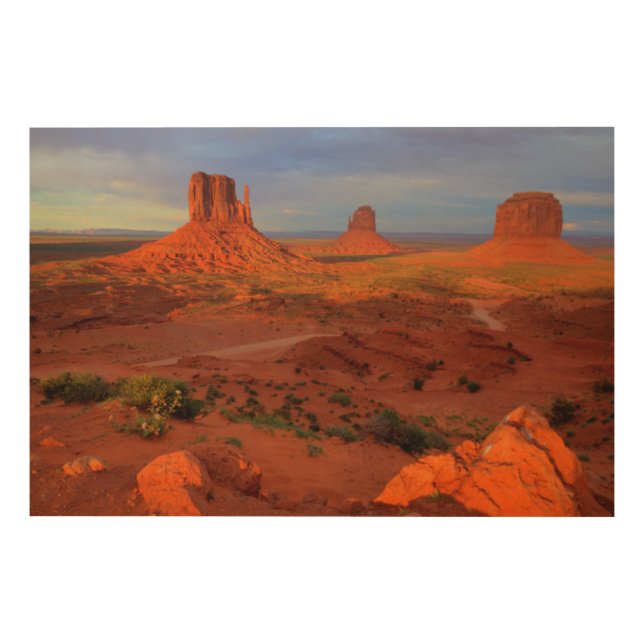 Mittens, Monument valley, AZ Wood Wall Decor (Front)