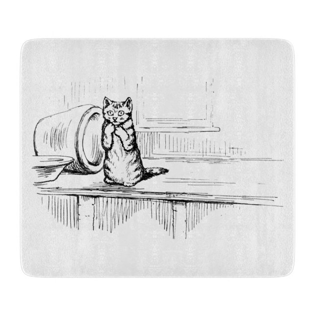 Mittens the Kitten (Scaredy Cat) (Beatrix Potter) Cutting Board (Front)