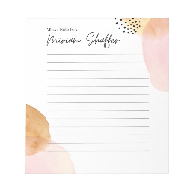 Mitzva Note (Front)