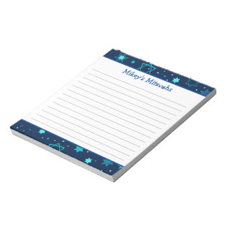 Mitzvah Notepad - Dark Blue Star of David 
