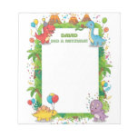 Mitzvah Notes for kids Cute Dinosaur Party Notepad