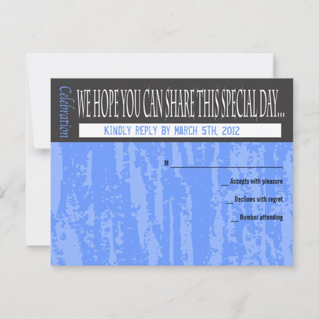MITZVAH WORDS SAYINGS Bar Bat Reply Card (Front)