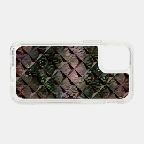 Mix 3D squares with hammered glass of background T Speck iPhone 12 Mini Case