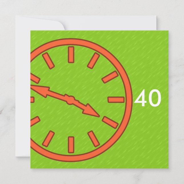 Mix and Match Collection Analog Clock Face Dial Save The Date (Front)