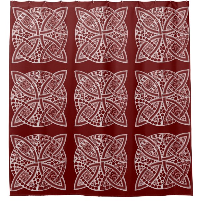 Mix and Match Color Celtic Knot Shower Curtain (Front)