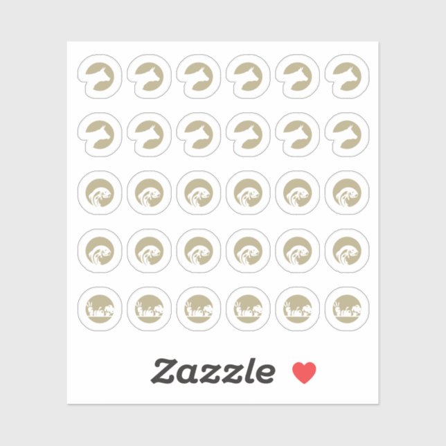 Mix Beef Fish Vegetarian Meal Choice Wedding Sticker (Sheet)