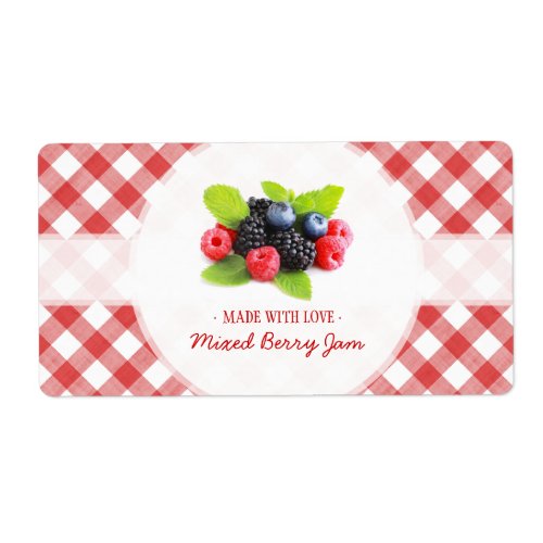 Mix Berry Jam Red Fruits Label