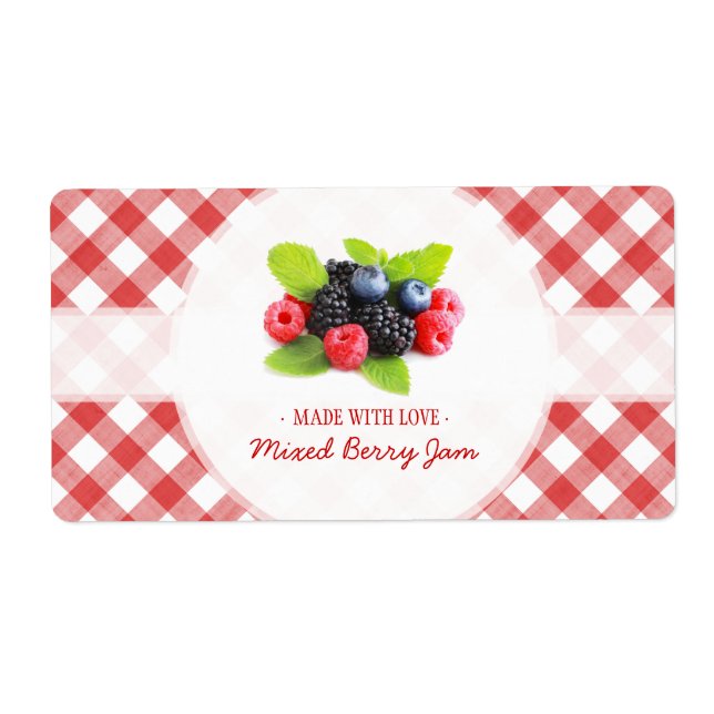 Mix Berry Jam Red Fruits Label (Front)