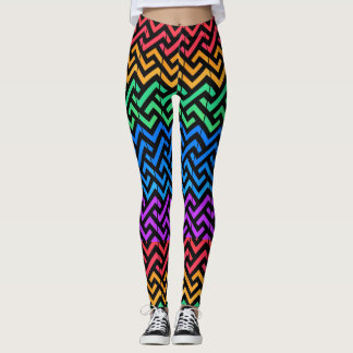 Mix color patterns leggings
