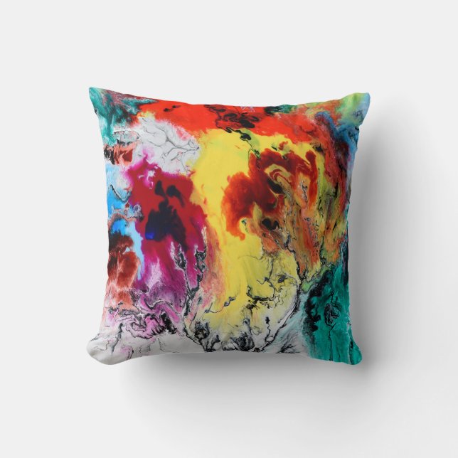 Mix Colorful  Throw Pillow (Front)