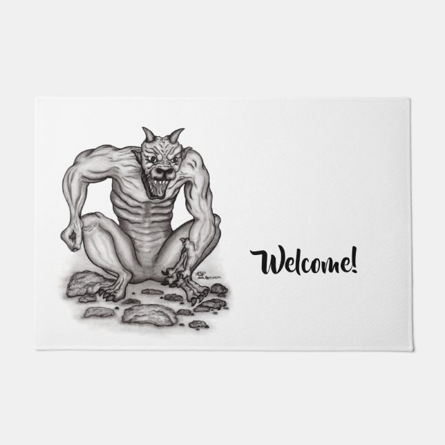 Mix-creature - Troll Devil and Golem Doormat (Front)