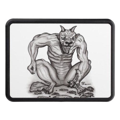 Mix_creature _ Troll Golem and Devil Tow Hitch Cover