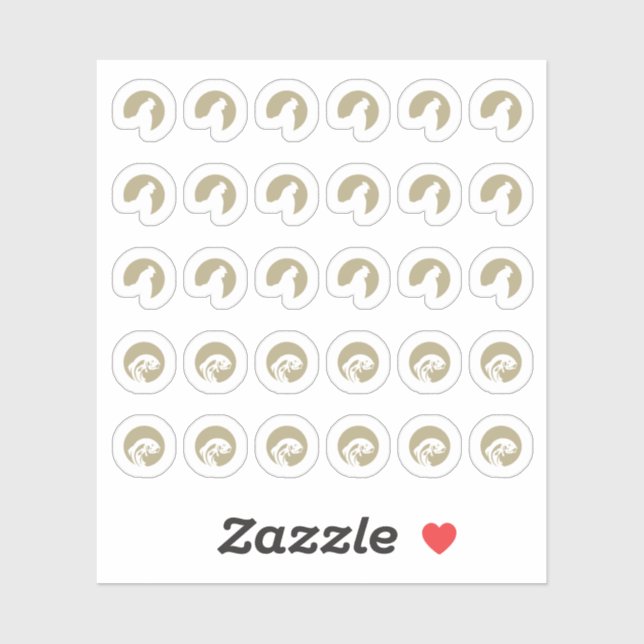 Mix Fish Chicken Wedding Place Cards Meal Choice Sticker (Sheet)