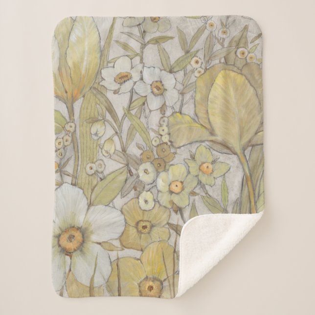 Mix Floral Sherpa Blanket (Front)
